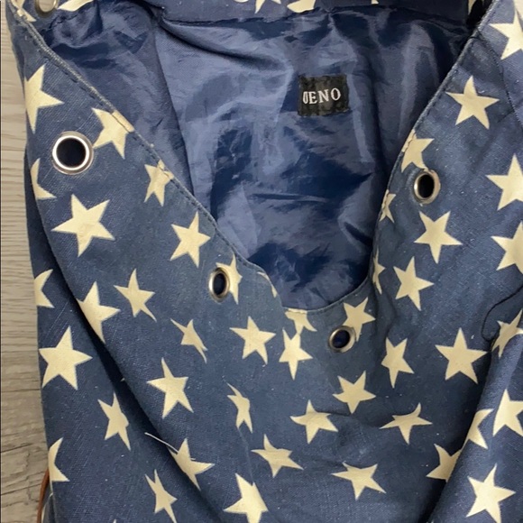 Bueno Navy Canvas Stars Backpack - Picture 5 of 7